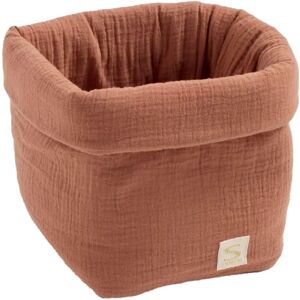 Panier de rangement en double gaze de coton rouge - Panier de rangement Panier de rangement en double gaze de coton rouge - Panier de rangement