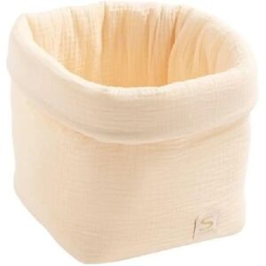 Panier de rangement Sauthon en double gaze de coton Beige Panier de rangement Sauthon en double gaze de coton Beige