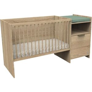 Lit bébé Sauthon - Évolutif 120x60 avec commode - Publicité Lit bébé Sauthon - Évolutif 120x60 avec commode - Publicité