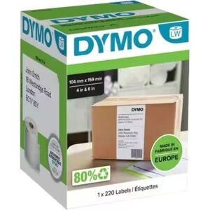 DYMO White Self Adhesive Labels - 104x159 mm - for LabelWriter 4XL DYMO White Self Adhesive Labels - 104x159 mm - for LabelWriter 4XL