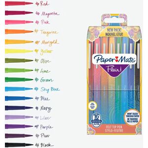 Papermate Flair Felt Pen Pack of 16 - Art & Writing Tool Papermate Flair Felt Pen Pack of 16 - Art & Writing Tool