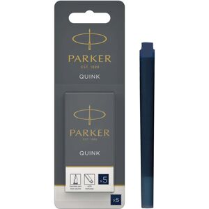 Recharges d'encre permanente de haute qualité Parker Quink Pack de 5 - Cartouches de recharge - Publicité Recharges d'encre permanente de haute qualité Parker Quink Pack de 5 - Cartouches de recharge - Publicité