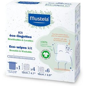 Kit Lingettes Écologiques Réutilisables pour Bébé - Mustela - Publicité Kit Lingettes Écologiques Réutilisables pour Bébé - Mustela - Publicité