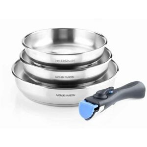 Juego de 3 Ollas Arthur Martin - Apto para Todos los Fogones Juego de 3 Ollas Arthur Martin - Apto para Todos los Fogones