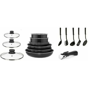 Set di pentole nero 15 pezzi Arthur Martin - Pentole Set di pentole nero 15 pezzi Arthur Martin - Pentole