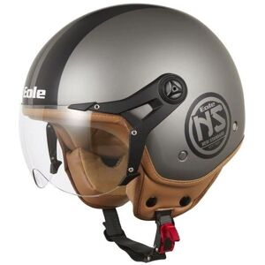 Casque Eole NEW STANDARD - Style Vintage, ECE R 22.06, Noir et Gris - Publicité Casque Eole NEW STANDARD - Style Vintage, ECE R 22.06, Noir et Gris - Publicité