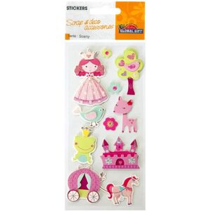 Autocollants en Relief avec Glitter - Princesse et Contes - Publicité Autocollants en Relief avec Glitter - Princesse et Contes - Publicité