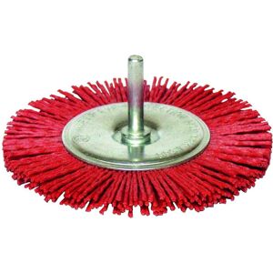 BRICOZOR Brosse circulaire en nylon - Tige 6mm - Diamètre 100mm - Décapage doux - Publicité BRICOZOR Brosse circulaire en nylon - Tige 6mm - Diamètre 100mm - Décapage doux - Publicité