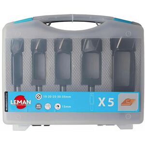 Ensemble de mèches en acier LEMANT - 15/20/25/30/35 mm - Réparation du bois - Publicité Ensemble de mèches en acier LEMANT - 15/20/25/30/35 mm - Réparation du bois - Publicité