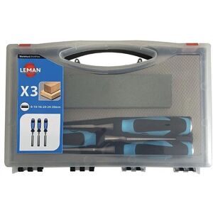 Leman Ensemble de 3 gouges pour bois - Outils haute performance - Publicité Leman Ensemble de 3 gouges pour bois - Outils haute performance - Publicité