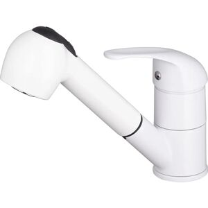 Robinet blanc Eurosanit Pola avec douchette et flexible - Robinet - Publicité Robinet blanc Eurosanit Pola avec douchette et flexible - Robinet - Publicité