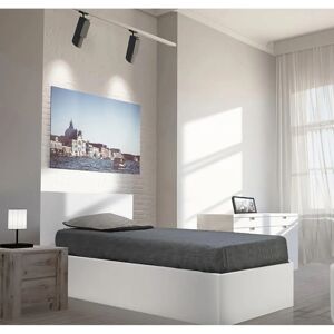 WEBER INDUSTRIES Lit Madrid avec Rangement - Blanc - 90x190 cm - Publicité WEBER INDUSTRIES Lit Madrid avec Rangement - Blanc - 90x190 cm - Publicité