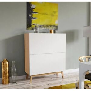 HOME - 4-Doors Cabinet - Chêne blanchi blanc - Cabinet - Publicité HOME - 4-Doors Cabinet - Chêne blanchi blanc - Cabinet - Publicité