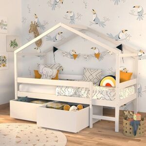 Petits-Meubles MIKA 90x190 Lit cabane avec tiroirs - Lit - Publicité Petits-Meubles MIKA 90x190 Lit cabane avec tiroirs - Lit - Publicité