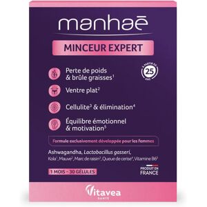 Vitavea Manhaé Minceur Expert - Brûle Graisse - 30 Gélules - Publicité Vitavea Manhaé Minceur Expert - Brûle Graisse - 30 Gélules - Publicité