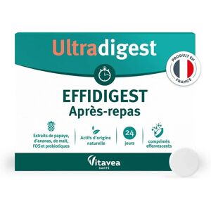 Vitavea Ultradigest Papaye Effervescents - Aide à la Digestion - 24 Comprimés - Publicité Vitavea Ultradigest Papaye Effervescents - Aide à la Digestion - 24 Comprimés - Publicité