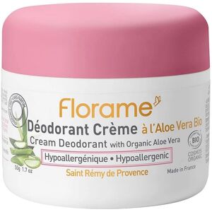 Florame Crema Deodorante Aloe Vera Orgánica - Hipoalergénico, 50g Florame Crema Deodorante Aloe Vera Orgánica - Hipoalergénico, 50g