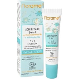 Florame Soin Regard 2-en-1 Bio - Hydratation - 15ml - Publicité Florame Soin Regard 2-en-1 Bio - Hydratation - 15ml - Publicité