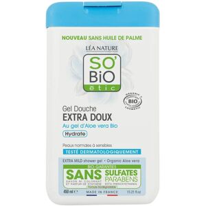 Léa Nature SO BIO étic - Gel Douche Extra Doux - Aloe Vera Org - 450 ml - Shower Gel - Publicité Léa Nature SO BIO étic - Gel Douche Extra Doux - Aloe Vera Org - 450 ml - Shower Gel - Publicité