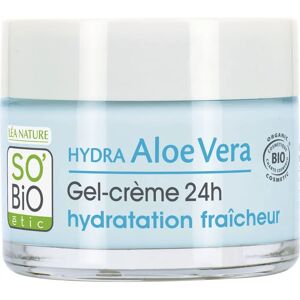 Crème Gel Hydratante Aloe Vera So'Bio - 24h d'Hydratation - Publicité Crème Gel Hydratante Aloe Vera So'Bio - 24h d'Hydratation - Publicité
