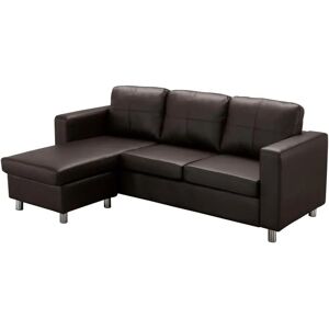 Sofá esquina reversible de imitación piel sintética Ackley - 4 plazas Sofá esquina reversible de imitación piel sintética Ackley - 4 plazas