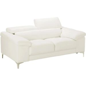 Venta-unica Solange Canapé en Cuir Blanc 2 Places - Canapé - Publicité Venta-unica Solange Canapé en Cuir Blanc 2 Places - Canapé - Publicité