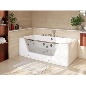Baignoire Dyona de Shower Design - 1 Place - 260L - Blanc - Expérience Spa Moderne - Publicité Baignoire Dyona de Shower Design - 1 Place - 260L - Blanc - Expérience Spa Moderne - Publicité