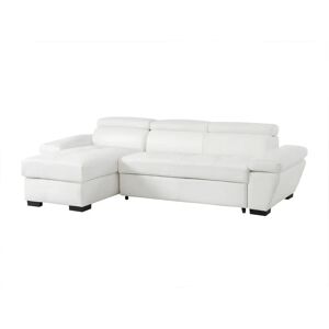 Sofá-cama de canto Jonova branco - Elegante e funcional Sofá-cama de canto Jonova branco - Elegante e funcional