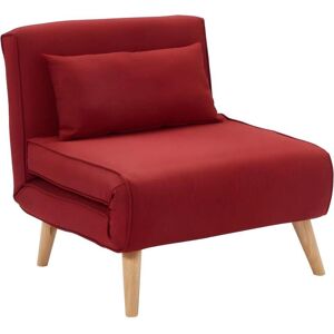 Vente-Unique Cama Sofá Vermelha - Estilo Escandinavo Moderno Vente-Unique Cama Sofá Vermelha - Estilo Escandinavo Moderno