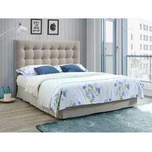 Vente-unique Francesco Beige Kopfteil - 160x200cm - Gepolstertes Stoffbett Vente-unique Francesco Beige Kopfteil - 160x200cm - Gepolstertes Stoffbett