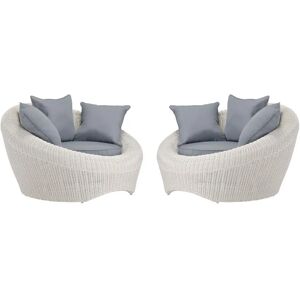 MYLIA Ivoor Resin Tuinstoelen - Set van 2 - Tuinmeubilair MYLIA Ivoor Resin Tuinstoelen - Set van 2 - Tuinmeubilair