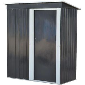 Cobertizo de Jardín de Acero Galvanizado Gris - 1.1m² - Diseño Moderno Cobertizo de Jardín de Acero Galvanizado Gris - 1.1m² - Diseño Moderno