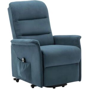 Uniek Capucine Elektrische Relaxfauteuil - Blauw - 73x94x100 Cm Uniek Capucine Elektrische Relaxfauteuil - Blauw - 73x94x100 Cm