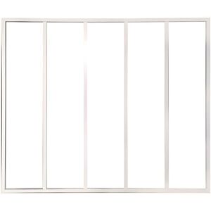 Vente-unique Cloison intérieure en verre Bayview - 150x130cm - Blanc Vente-unique Cloison intérieure en verre Bayview - 150x130cm - Blanc