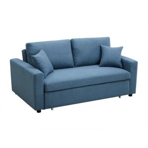 Vente-Unique Inizor Blau Slaapbank - 3-zits Vente-Unique Inizor Blau Slaapbank - 3-zits