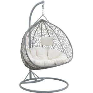 MYLIA Fauteuil Suspendu - 2 Places Résine Tressée Gris - Collection Jardin MYLIA Fauteuil Suspendu - 2 Places Résine Tressée Gris - Collection Jardin