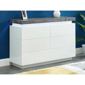 Commode Halo ii 6 tiroirs MDF avec LEDs - Design Moderne Commode Halo ii 6 tiroirs MDF avec LEDs - Design Moderne