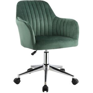 Sedia da ufficio Eleana Vente-Unique - Velluto - Verde smeraldo - Regolabile in altezza Sedia da ufficio Eleana Vente-Unique - Velluto - Verde smeraldo - Regolabile in altezza