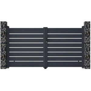 Portail en aluminium Expertland - Personnalisable - 300cm x 158cm - Portail - Publicité Portail en aluminium Expertland - Personnalisable - 300cm x 158cm - Portail - Publicité