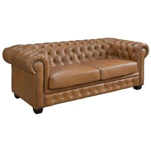 Sofá Linea Brenton Cuero de Búfalo Vintage Chesterfield - 3 Plazas Sofá Linea Brenton Cuero de Búfalo Vintage Chesterfield - 3 Plazas