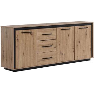 Vente-Unique Nalamane Aparador - Natural, 3 Puertas y 3 Cajones Vente-Unique Nalamane Aparador - Natural, 3 Puertas y 3 Cajones