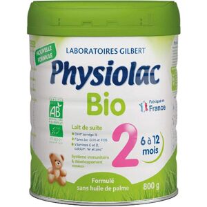 Lait de suite bio Physiolac 2ème âge 800g - Lait infantile - Publicité Lait de suite bio Physiolac 2ème âge 800g - Lait infantile - Publicité