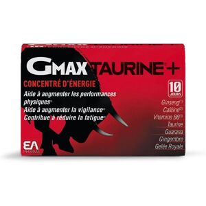 EA Pharma Gmax Taurine+ Ampoules d'énergie orange - Complément alimentaire - Publicité EA Pharma Gmax Taurine+ Ampoules d'énergie orange - Complément alimentaire - Publicité