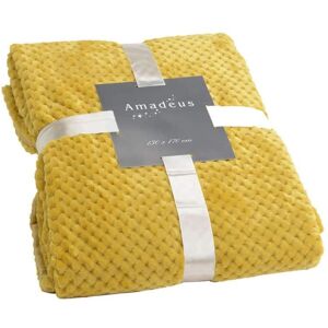 Amadeus Plaid Moutarde 130x170 - Couverture - Publicité Amadeus Plaid Moutarde 130x170 - Couverture - Publicité