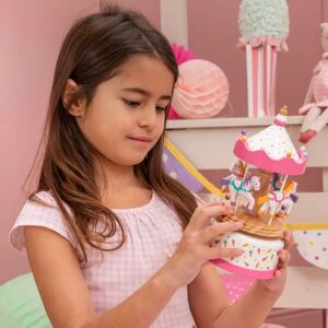 Carrousel Mia d'Amadeus - Musical, Rose & Blanc, 21x11x11 cm - Publicité Carrousel Mia d'Amadeus - Musical, Rose & Blanc, 21x11x11 cm - Publicité