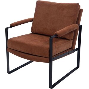 Fauteuil Évasion d'Amadeus - Velours, Marron, 69x82x80 cm - Publicité Fauteuil Évasion d'Amadeus - Velours, Marron, 69x82x80 cm - Publicité