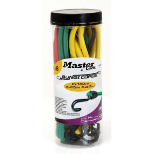 Ensemble de cordes extensibles Master Lock - 6 pièces, capacité 40kg - Publicité Ensemble de cordes extensibles Master Lock - 6 pièces, capacité 40kg - Publicité
