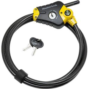 Master Lock 8433EURD Cable Lock - Adjustable Steel, Black - 1.8m Master Lock 8433EURD Cable Lock - Adjustable Steel, Black - 1.8m