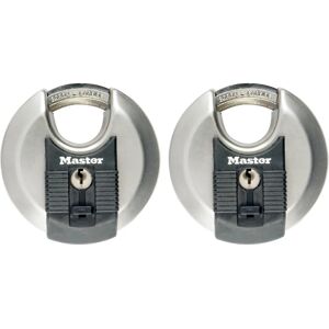 Master Lock M40EURT Edelstahl Discus Vorhängeschloss - 2 Stück Master Lock M40EURT Edelstahl Discus Vorhängeschloss - 2 Stück