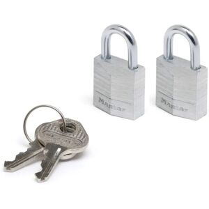 Serrature in alluminio Master Lock 20mm - Con 2 chiavi - Pack da 2 Serrature in alluminio Master Lock 20mm - Con 2 chiavi - Pack da 2